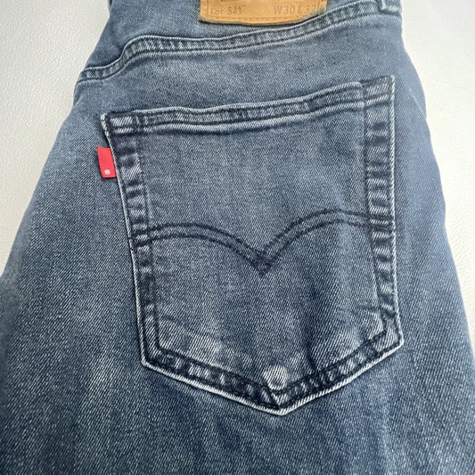 Levi’s 541 Premium Athletic Taper Fit Stretch Jeans Men’s Gray Blue Denim