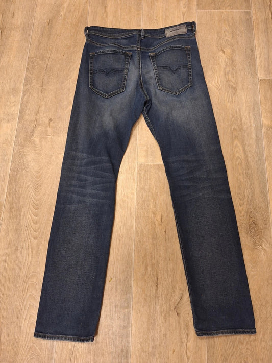DIESEL BUSTER JEANS MEN BLUE REGULAR SLIM CUT DENIM VINTAGE