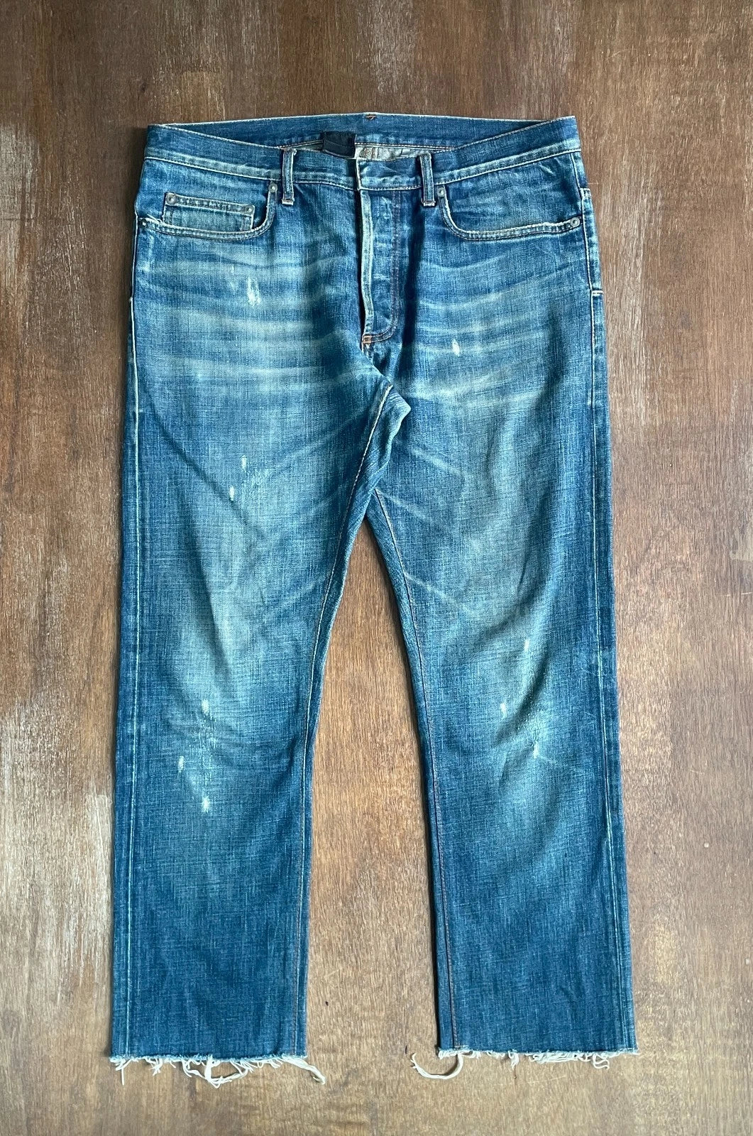 Dior Homme Distressed Blue Jeans Denim