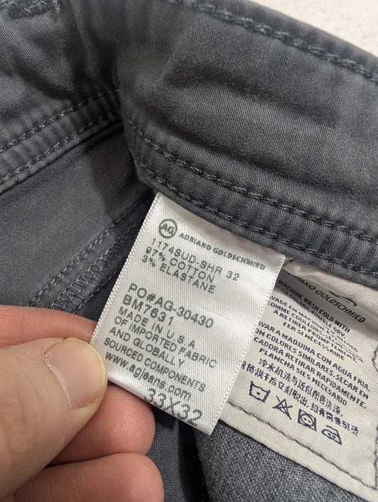 AG Adriano Goldschmied - Graduate - Tailored Leg Dark Wash Gray stretchy