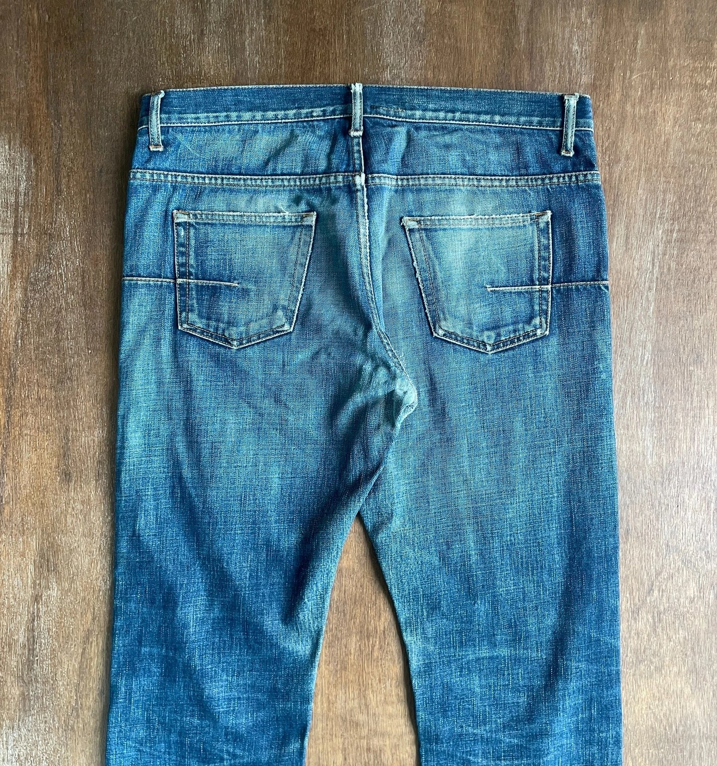 Dior Homme Distressed Blue Jeans Denim