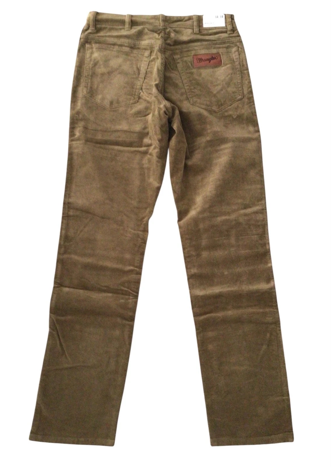MENS WRANGLER TEXAS REGULAR FIT CORD PANTS / CORDUROY JEANS ZIP FLY - KANGAROO