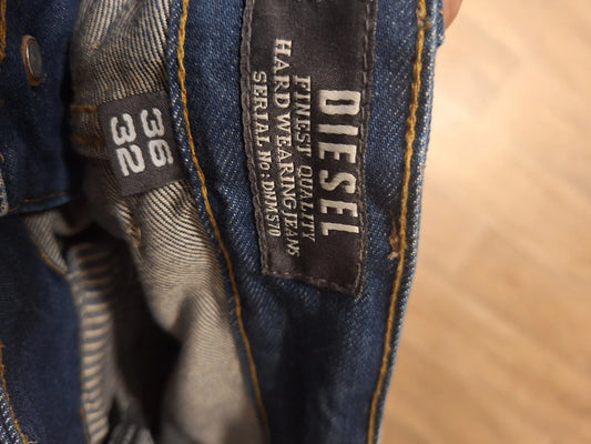 DIESEL DEXTER BOOT CUT JEANS MEN BLUE REGULAR VINTAGE DENIM