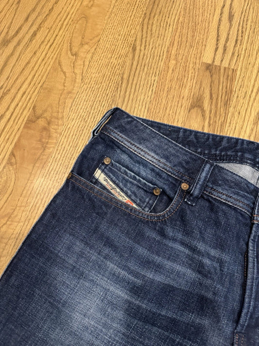 Diesel Zathan Jeans Tagged Fits Bootcut Dark Wash