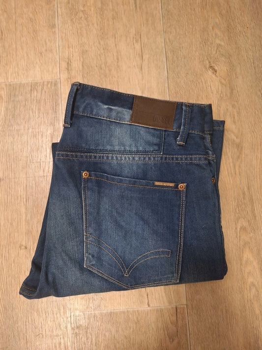 DIESEL DEXTER BOOT CUT JEANS MEN BLUE REGULAR VINTAGE DENIM