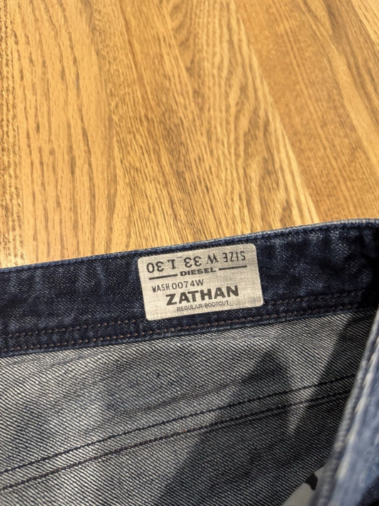 Diesel Zathan Jeans Tagged Fits Bootcut Dark Wash