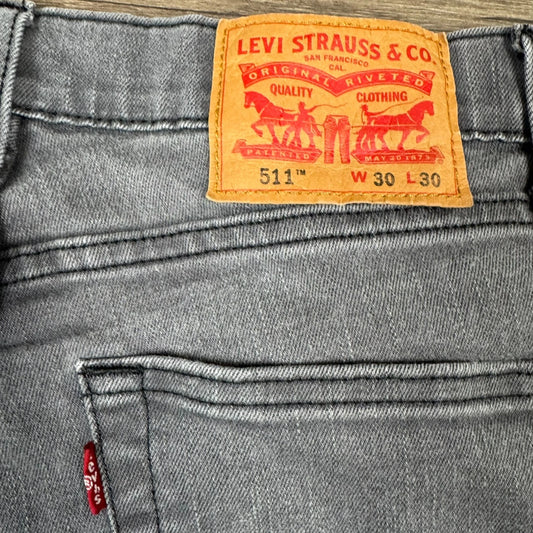 Levi’s Slim 511 Fit Jeans Gray Water Less Stretch Denim Men’s