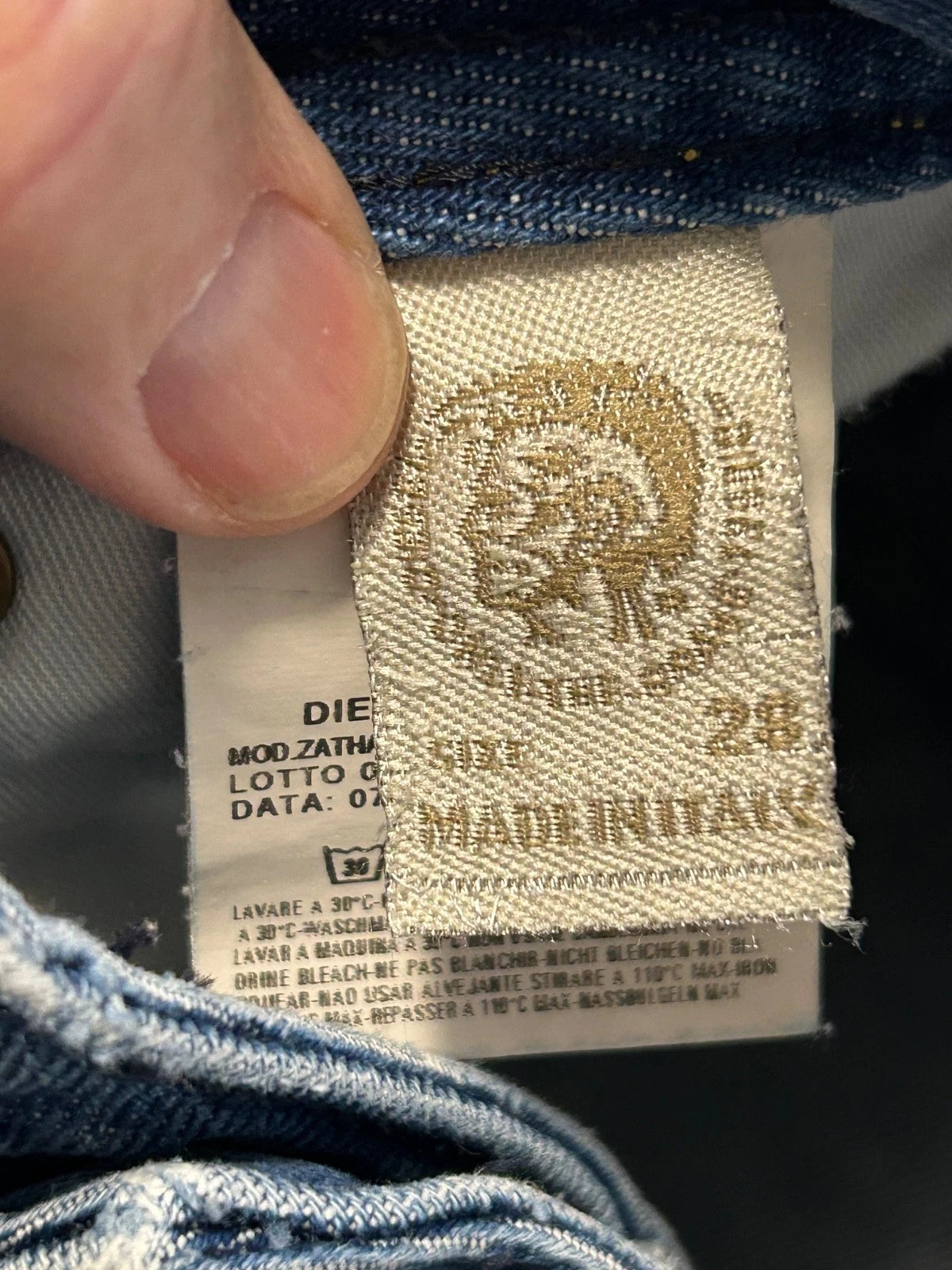 Diesel Zathan wash authentic distressed bootcut jeans