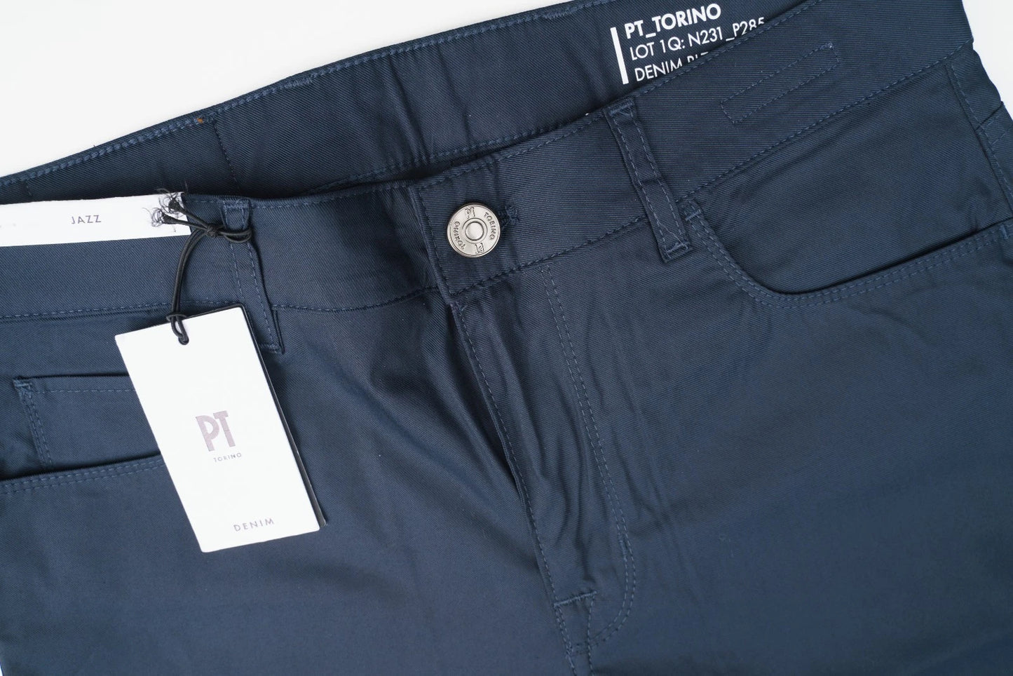 PT TORINO Jazz Blue Jeans Lightweight Stretch Cotton Slim Fit Five Pocket