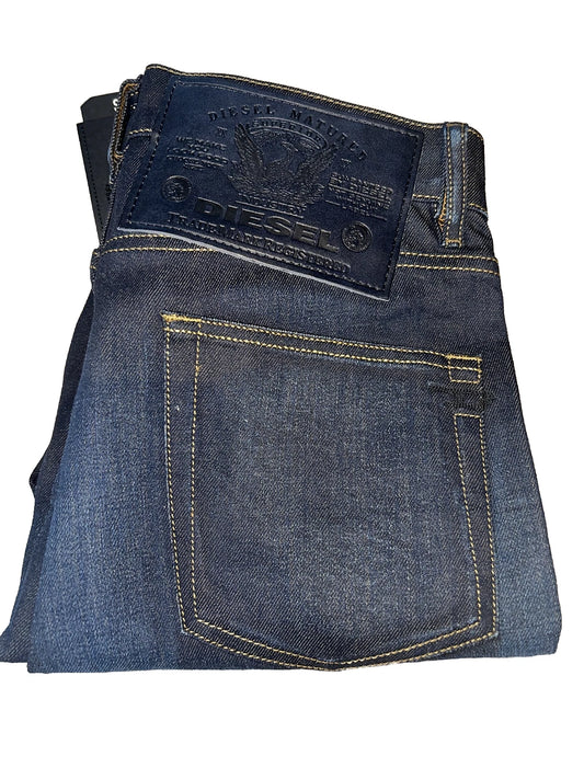 BNWT Diesel - Mens Slim Fit Dark Blue Stretch Denim Jeans D-Strukt
