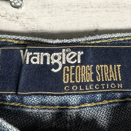 Wrangler George Strait Jeans Mens Blue Denim Western Cowboy