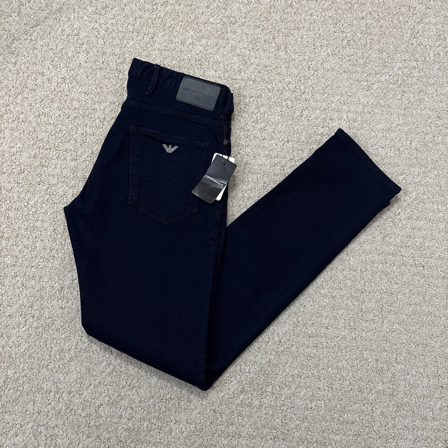 Armani Jeans J06 Slim Straight Fit Mens Blue Denim Zip Fly BNWT