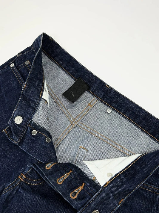 Christian Dior Men’s Jeans Dark Blue Navy Slim Luxury Denim Style